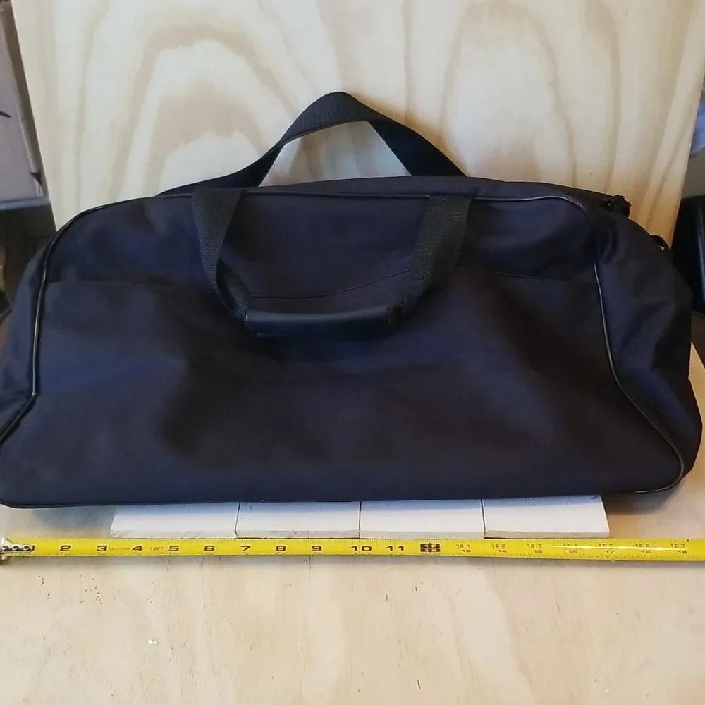 Delta Black and Gray Men's  Large Duffel Bag with Shoulder Strap